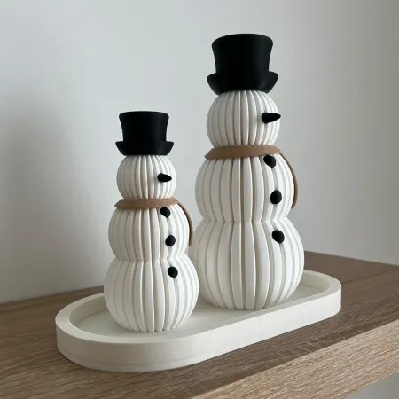 Figurka Bałwan z Szalikiem Ozdoba Zimowa 3D